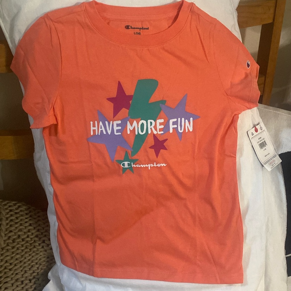 Champion Girls Cotton Short T-Shirt, Ripe Papaya Red, Sz L(14), NWT
100% Cotton